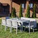 Обеденный комплект JULY LUX XXL светло-серый