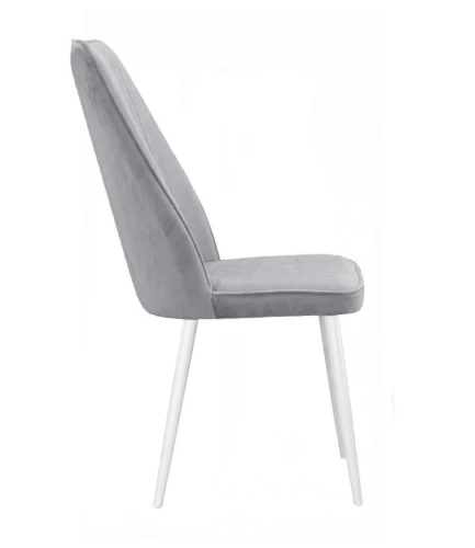 Стул DikLine 327 поворотный B22 GREY, ножки белые