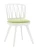 DC275 Стул пластиковый, каркас Белый, подушка Зеленая