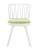 DC275 Стул пластиковый, каркас Белый, подушка Зеленая