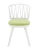 DC275 Стул пластиковый, каркас Белый, подушка Зеленая