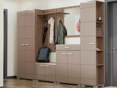 Пенал-стеллаж Вегас, кофе с молоком/шимо темный