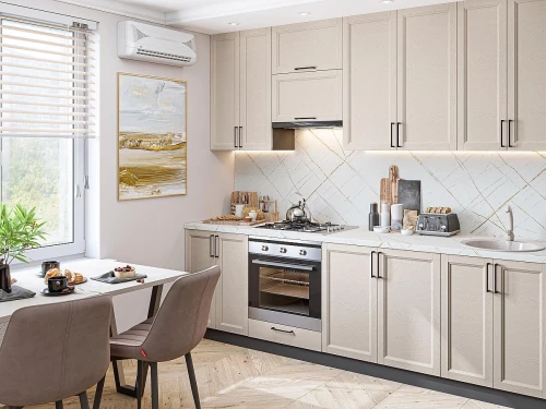 Кухонный гарнитур Сканди-03 Cream Silkwood