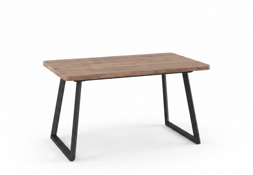 Стол Гранд 140, Дуб Веллингтон, Черный