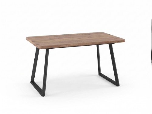 Стол Гранд 140, Дуб Веллингтон, Черный