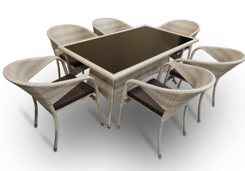 Обеденный комплект стол Руардин + 6 кресел Греция Wood