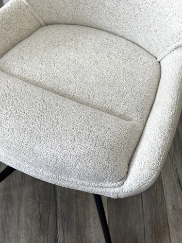 Стул OVE 360 град. поворот. RAVEN22 Бежево-белый, ткань / Черный, ®DISAUR