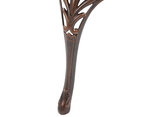 Комплект мебели из литого алюминия стол круглый с керамикой АНТИК «ANTIQUE» D60х66 арт.6152 + 2 кресла ФИНЛЯНДИЯ-4 «FINLAND-4» арт.6001-2