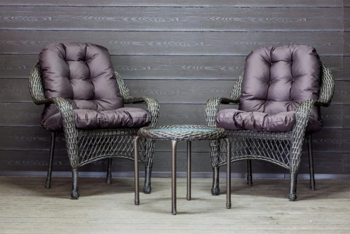 Садовый комплект из искусственного ротанга Мэдисон НЬЮ (Medison NEW) Balcony set с круглым столиком с подушками на сиденье  и спинку