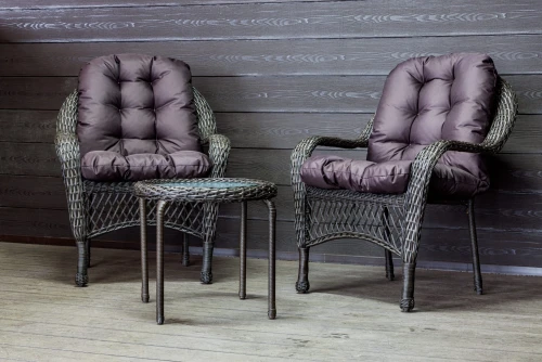 Садовый комплект из искусственного ротанга Мэдисон НЬЮ (Medison NEW) Balcony set с круглым столиком с подушками на сиденье  и спинку