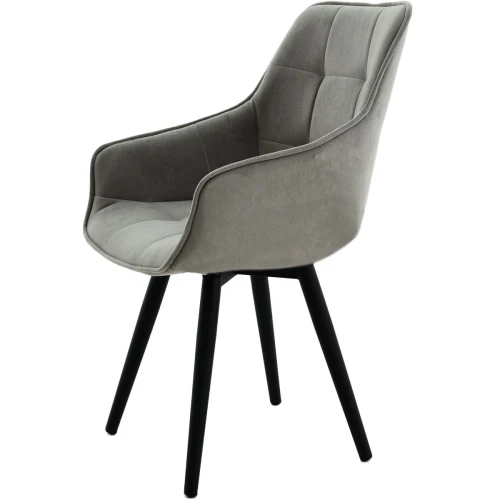 Стул «Торрес», велюр Бренди грей, каркас вращения черный