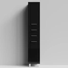 Пенал Арабеска 35 напольный, черный глянец, правый