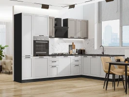 Кухонный гарнитур Нео-03 Clay Silk/Grey Silk Graphite