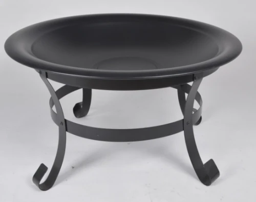Чаша для костра с черным порошковым покрытием, кочерга в комплекте. Толщина казана 5мм