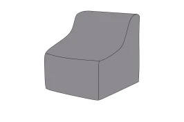 Защитный чехол на модуль Лунго прямой 74×86×65 см, цвет темно-серый