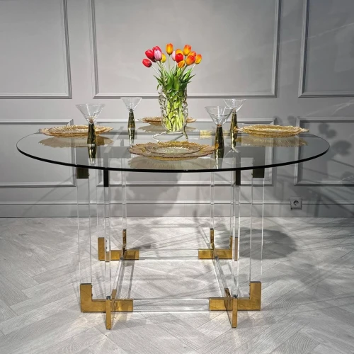 Стол обеденный Никсон MH-07DT, прозрачный