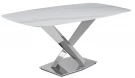 Стол обеденный Интерно Силвер DT-2883, 180х90х75 см, белый мрамор/серебро Стол обеденный Интерно Силвер DT-2883, 180х90х75 см, белый мрамор/серебро