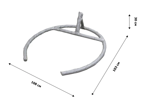 Кресло подвесное Сфера арт.CN800-2024 (стойка+основание.черн.,корзн.черн.,подуш.беж. 3уп.(М))