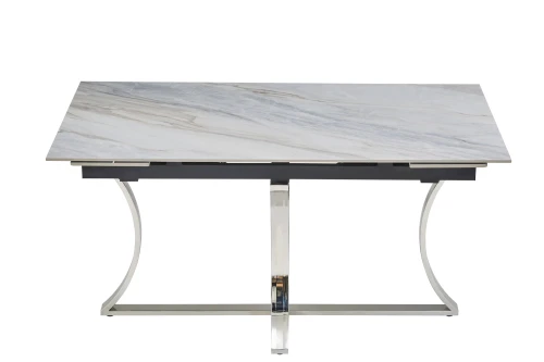 Стол обеденный Тренди Рэк DT2889, 150(200)*90*75 см, белый мрамор