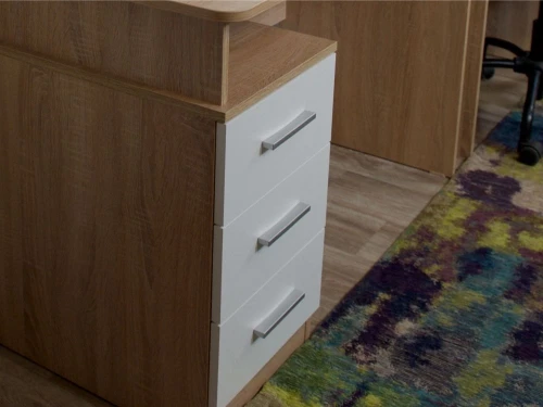 Стол «Гарвард» 120 3ящ, Дуб сонома/Белый