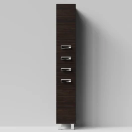 Пенал Орландо 30 напольный, Палисандр ПВХ 43101, левый, бельевая корзина