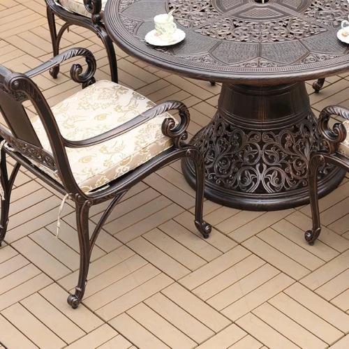 Стол из литого алюминия САНДАЛОВОЕ ДЕРЕВО «SANDALWOOD» 110х210