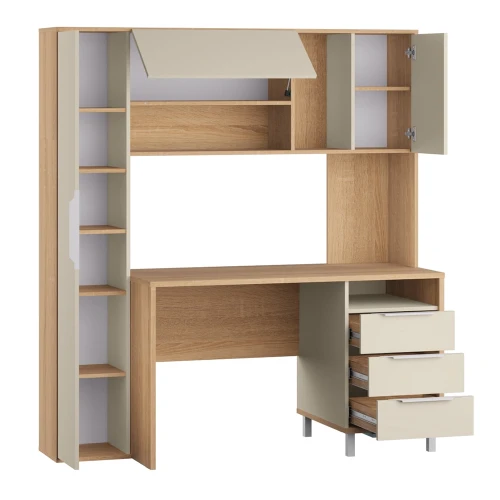 Стол рабочий Комфорт 12.95 N, Дуб сонома, Сатин