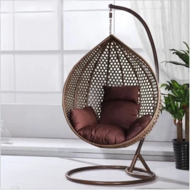 Подвесное кресло из искусственного ротанга МД-1000  -  Коричневый