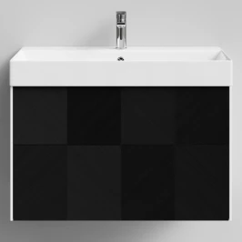 Тумба Катарини, 85 подвесной, Дуб цвет 27 Vodok с раковиной в комплекте