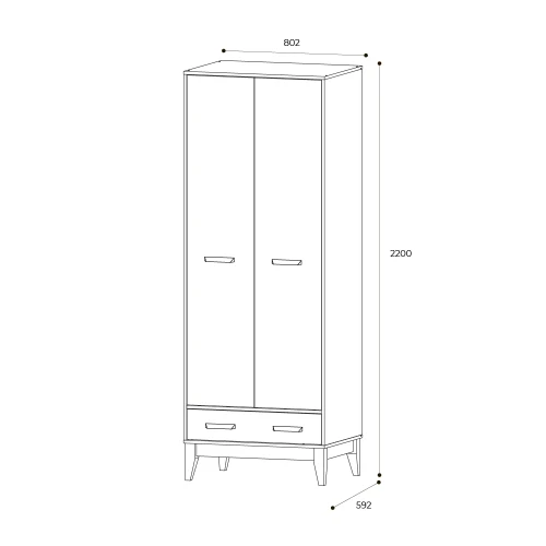 Шкаф двухстворчатый Скандика ШК-04