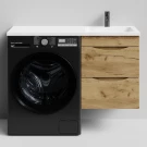 Тумба Смайл 110 подвесной, под стиральную машину, правая, Дуб Тортуга ПВХ 2357-43 Vodok с раковиной в комплекте Тумба Смайл 110 подвесной, под стиральную машину, правая, Дуб Тортуга ПВХ 2357-43 Vodok с раковиной в комплекте