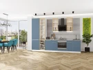 Кухонный гарнитур Фьюжн-08 Silky Blue-Белый