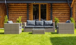 Лаунж-зона KARL с трёхместным диваном (серая)