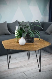 Стол журнальный Олдем дуб американский/чёрный