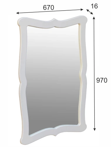 Зеркало навесное Берже 23 белый ясень 97 см х 67 см