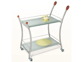 Стол сервировочный Поло металлик/ матовое