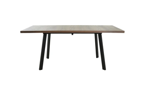 Стол Осло 140, Дуб гудзон шоколадный, Шамони/Чёрный