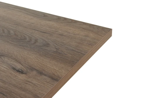 Стол Осло 140, Дуб гудзон шоколадный, Шамони/Чёрный