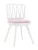 DC275 Стул пластиковый, каркас Белый, подушка Розовая