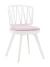 DC275 Стул пластиковый, каркас Белый, подушка Розовая
