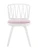 DC275 Стул пластиковый, каркас Белый, подушка Розовая