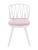 DC275 Стул пластиковый, каркас Белый, подушка Розовая