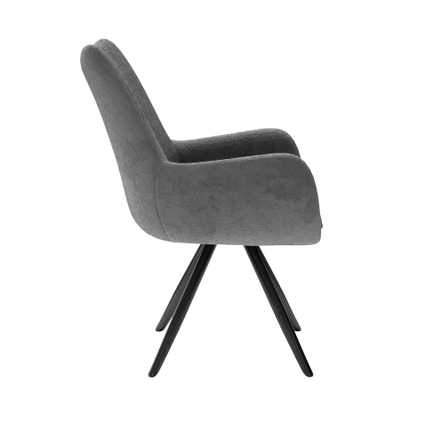 Стул DikLine 351 поворотный BL13 серый, ножки черные