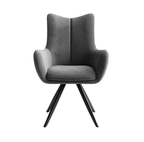 Стул DikLine 351 поворотный BL13 серый, ножки черные