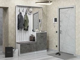 Готовая прихожая Стиль-02 Temple Stone 2S/Белый