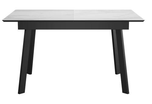 Стол DikLine SFH125 стекло Оптивайт Белый мрамор/подстолье черное