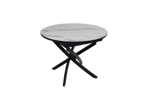 Стол Андромеда D100, Черный/Мрамор