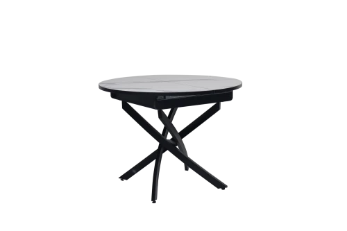 Стол Андромеда D100, Черный/Мрамор