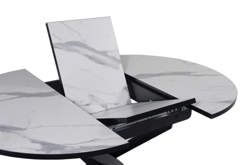Стол Андромеда D100, Черный/Мрамор