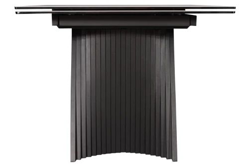 Стол DikLine KD180 керамика мрамор белый C39 глянец/опоры черные (2 уп)